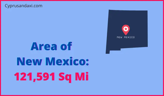 Area of New Mexico compared to the Czech Republic