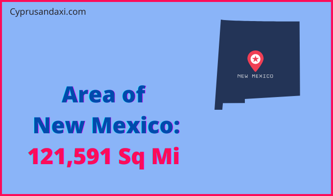 Area of New Mexico compared to the Dominican Republic