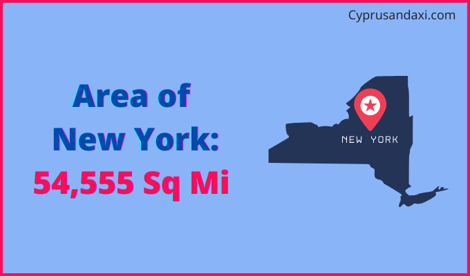 Area of New York compared to Ghana