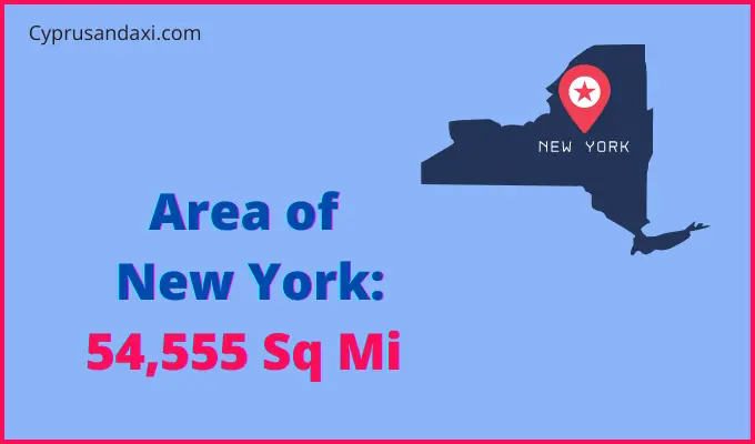 Area of New York compared to Singapore