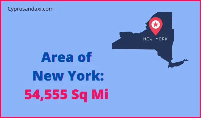 Area of New York compared to Suriname