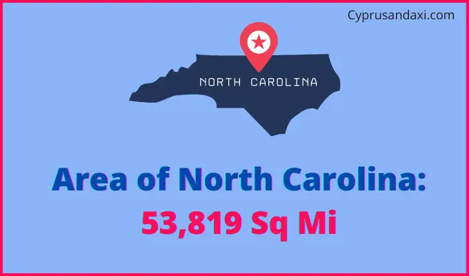 Area of North Carolina compared to Algeria