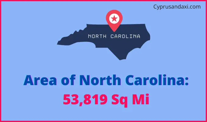 Area of North Carolina compared to Austria