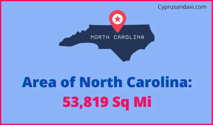 Area of North Carolina compared to Cameroon