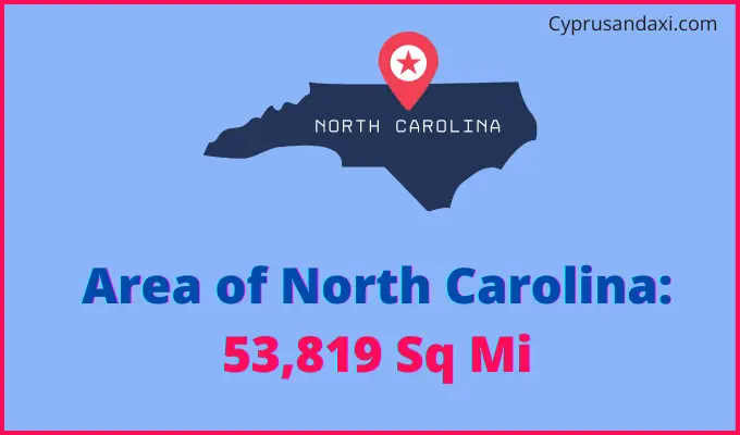 Area of North Carolina compared to Colombia