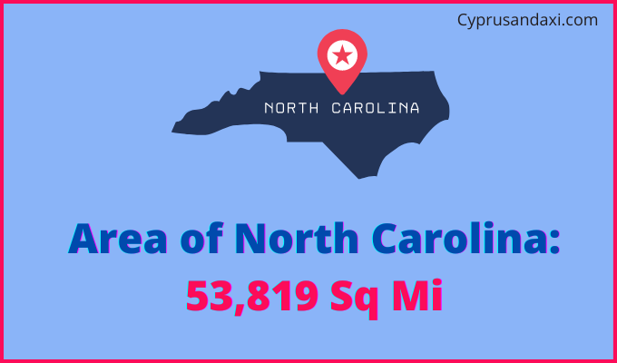 Area of North Carolina compared to Cuba