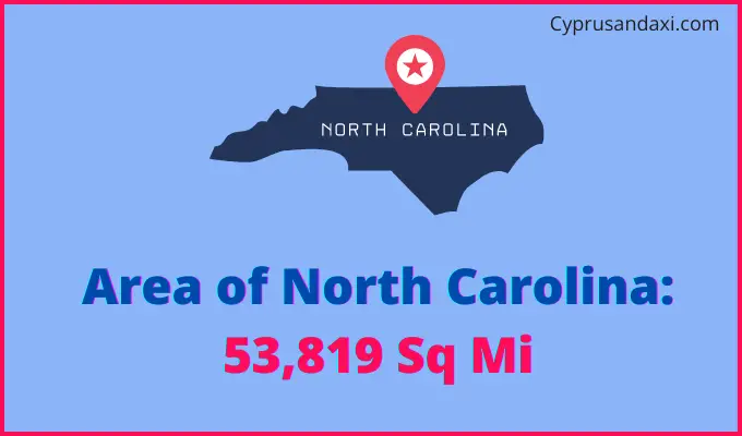 Area of North Carolina compared to Egypt
