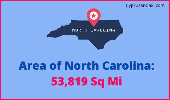 Area of North Carolina compared to Estonia