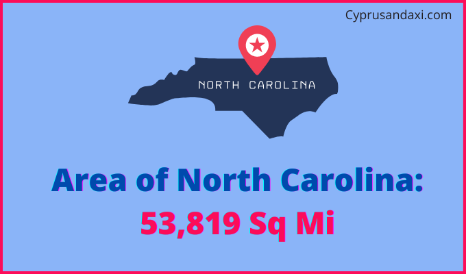Area of North Carolina compared to Ghana