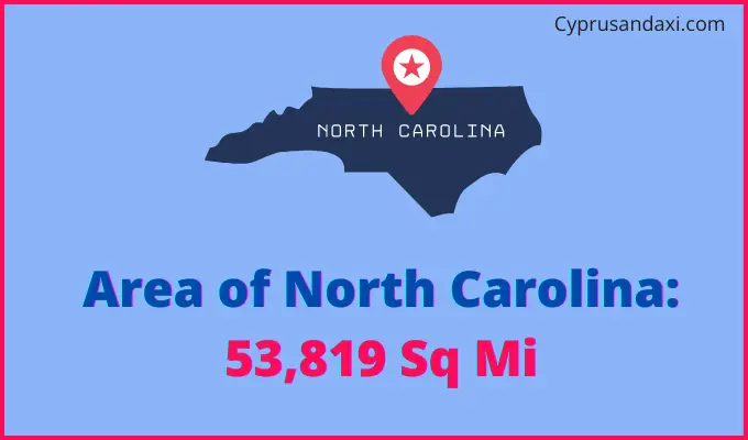 Area of North Carolina compared to Guatemala