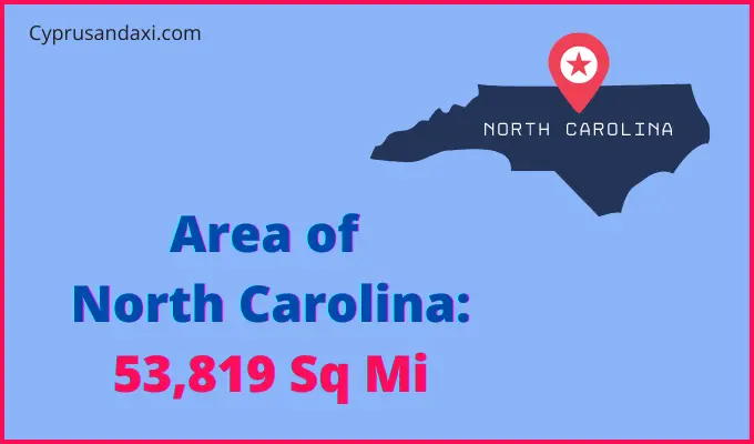 Area of North Carolina compared to Latvia