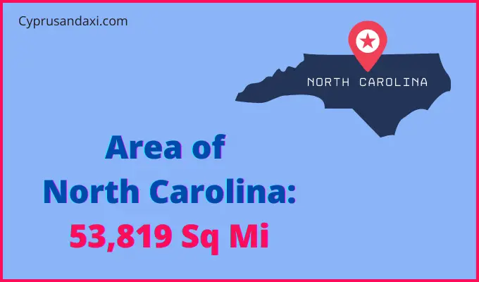 Area of North Carolina compared to Maldives