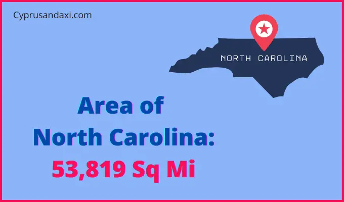 Area of North Carolina compared to Moldova