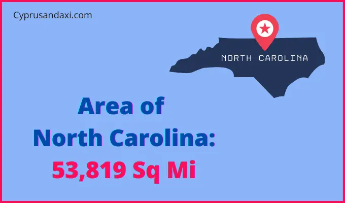Area of North Carolina compared to Monaco