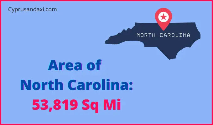 Area of North Carolina compared to Morocco