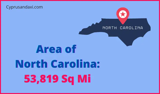 Area of North Carolina compared to Pakistan