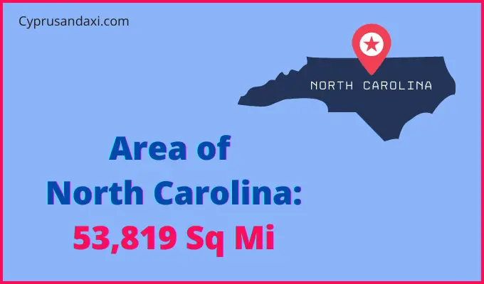 Area of North Carolina compared to Paraguay