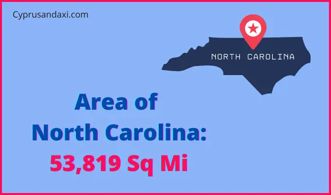 Area of North Carolina compared to Portugal