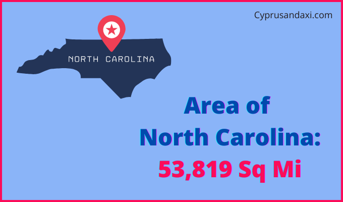 Area of North Carolina compared to Ukraine
