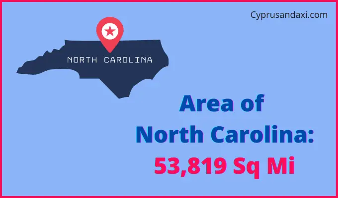 Area of North Carolina compared to the Netherlands
