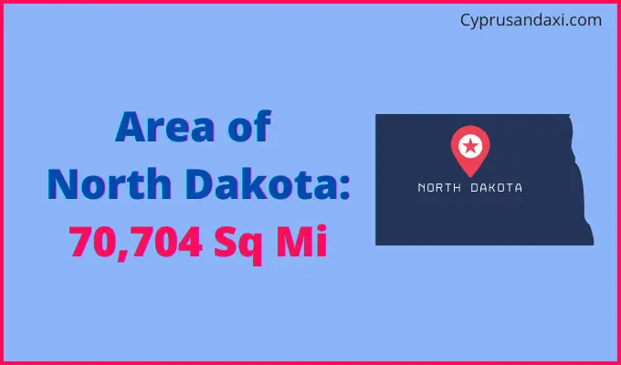 Area of North Dakota compared to Ghana