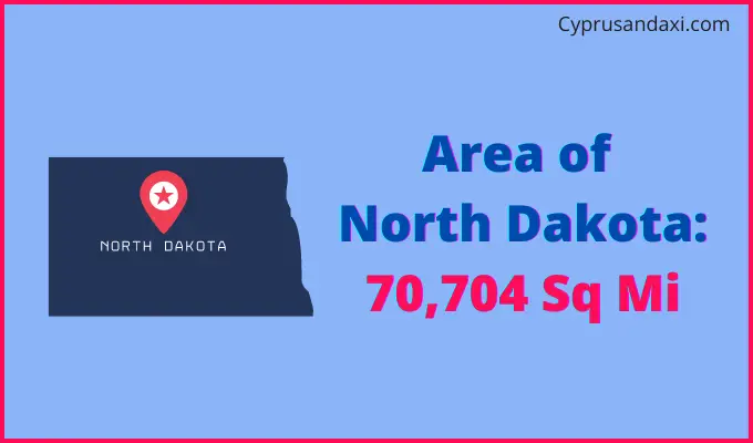 Area of North Dakota compared to Lithuania