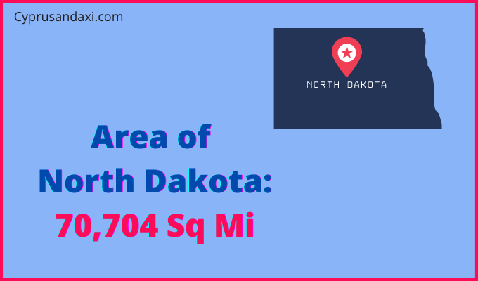 Area of North Dakota compared to Singapore