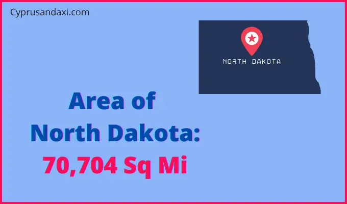 Area of North Dakota compared to Suriname