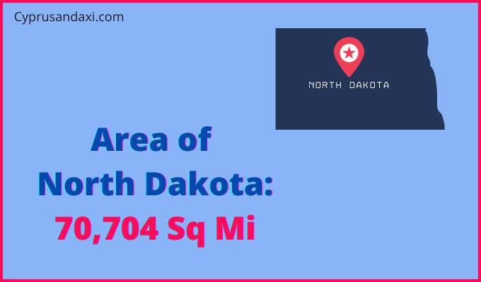 Area of North Dakota compared to the Bahamas