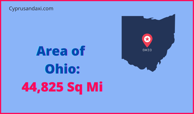 Area of Ohio compared to Sri Lanka