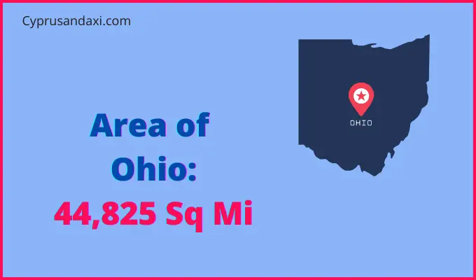 Area of Ohio compared to Suriname