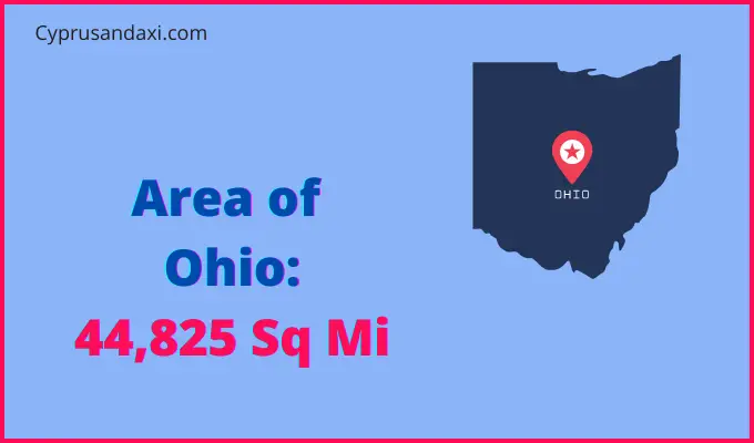 Area of Ohio compared to the Philippines