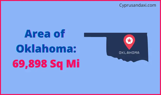 Area of Oklahoma compared to Belgium
