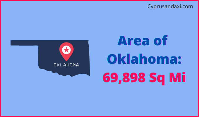 Area of Oklahoma compared to Japan