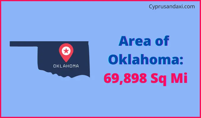 Area of Oklahoma compared to Latvia