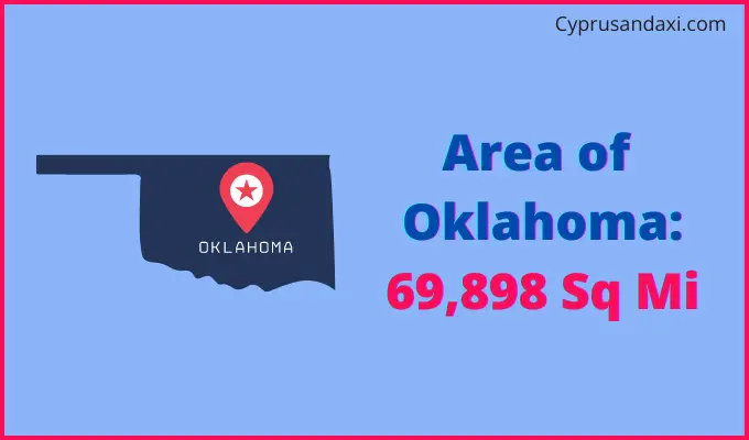 Area of Oklahoma compared to Lebanon