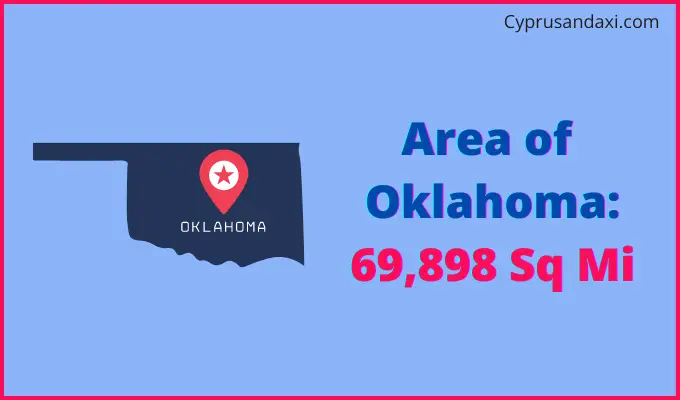 Area of Oklahoma compared to Lithuania