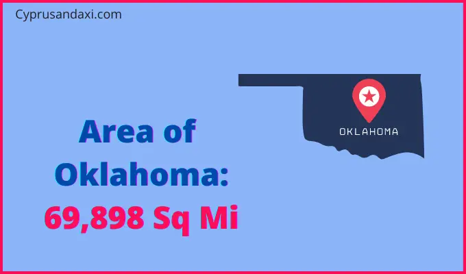 Area of Oklahoma compared to the Netherlands