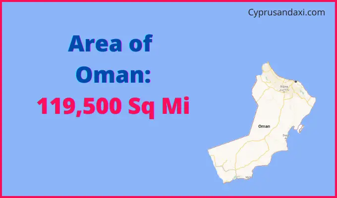 Area of Oman compared to Montana