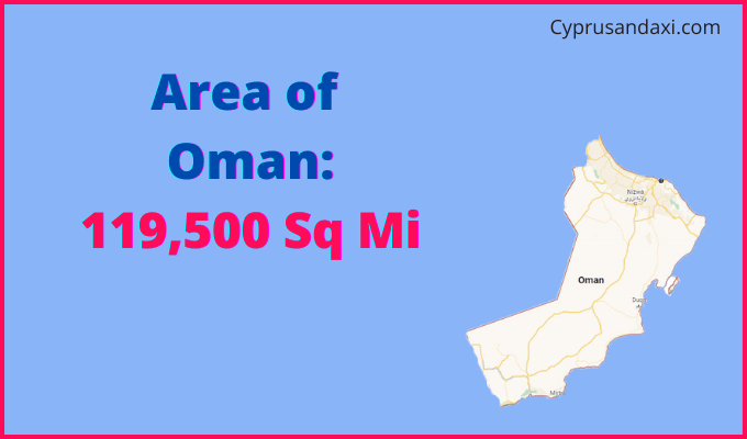 Area of Oman compared to Nevada