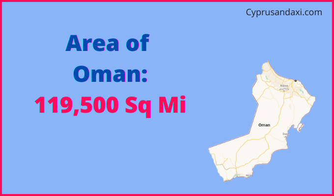Area of Oman compared to Utah