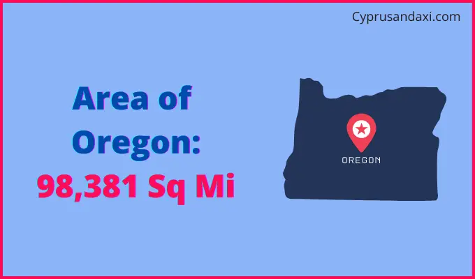 Area of Oregon compared to Belgium