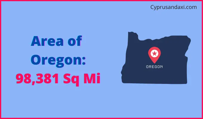 Area of Oregon compared to Costa Rica