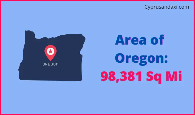 Area of Oregon compared to Israel