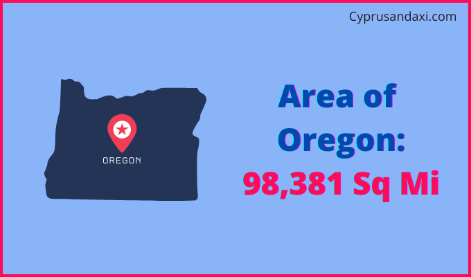 Area of Oregon compared to Lebanon