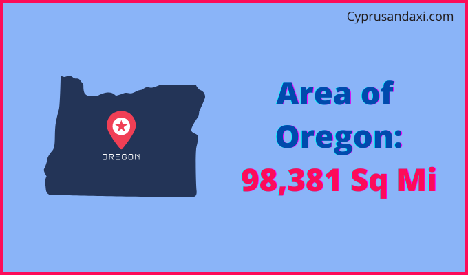 Area of Oregon compared to Monaco