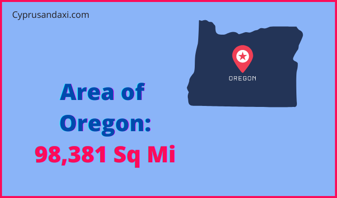 Area of Oregon compared to Singapore