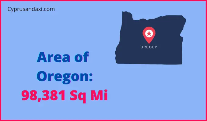 Area of Oregon compared to Turkey