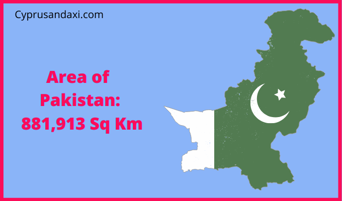 Area of Pakistan compared to Maryland