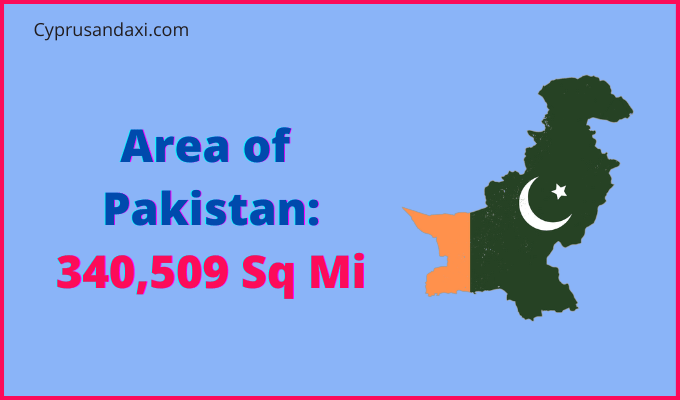 Area of Pakistan compared to Rhode Island